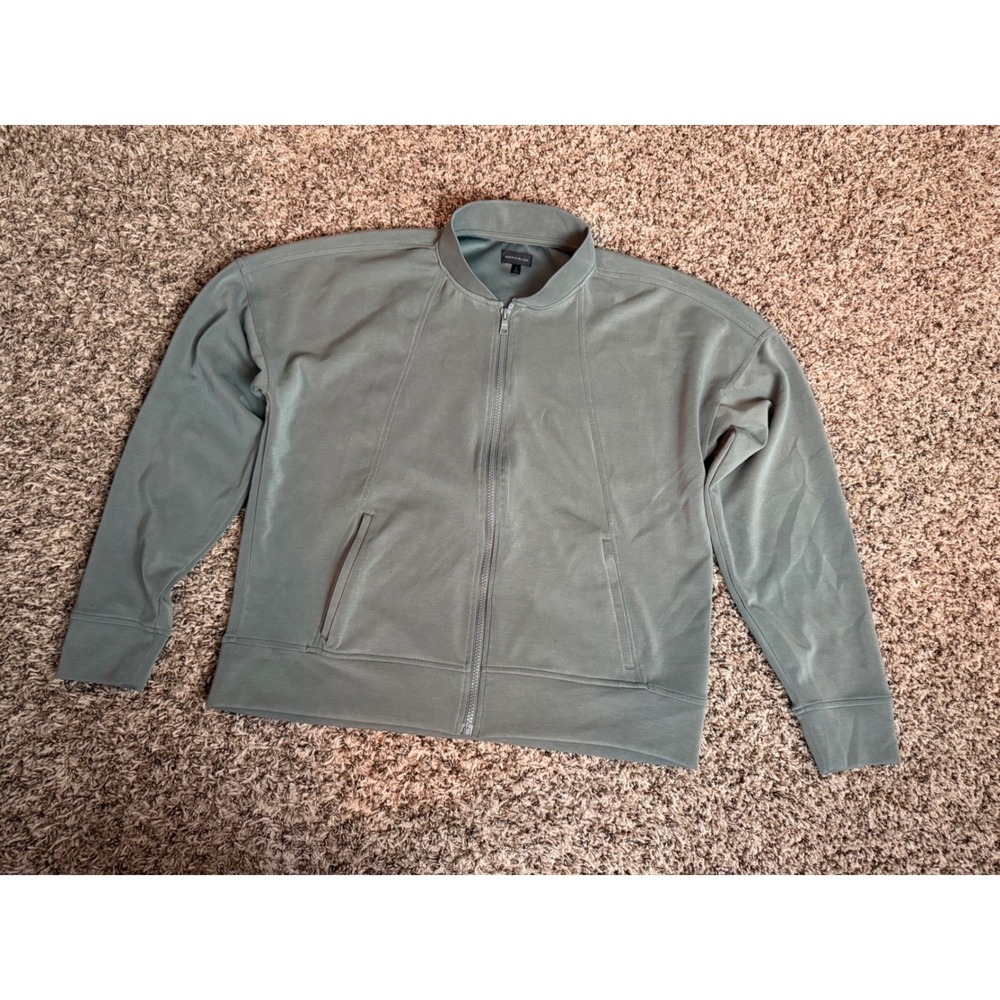 Buckle Black Womens Sage Green Full Zip Bomber Jacket Lightweight Size Large